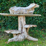 Teak root sink
