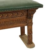 Banc antique en chêne sculpté style Renaissance