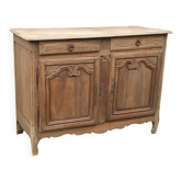 Buffet de campagne 2 portes 2 tiroirs chêne massif bois brut ancien
