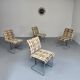 Set of 4 old Saporiti Italia chairs from the 1970s, Ernes design