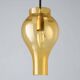 Yellow glass pendant lamp with bubbles