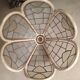 Vintage bamboo and mother-of-pearl lampshade