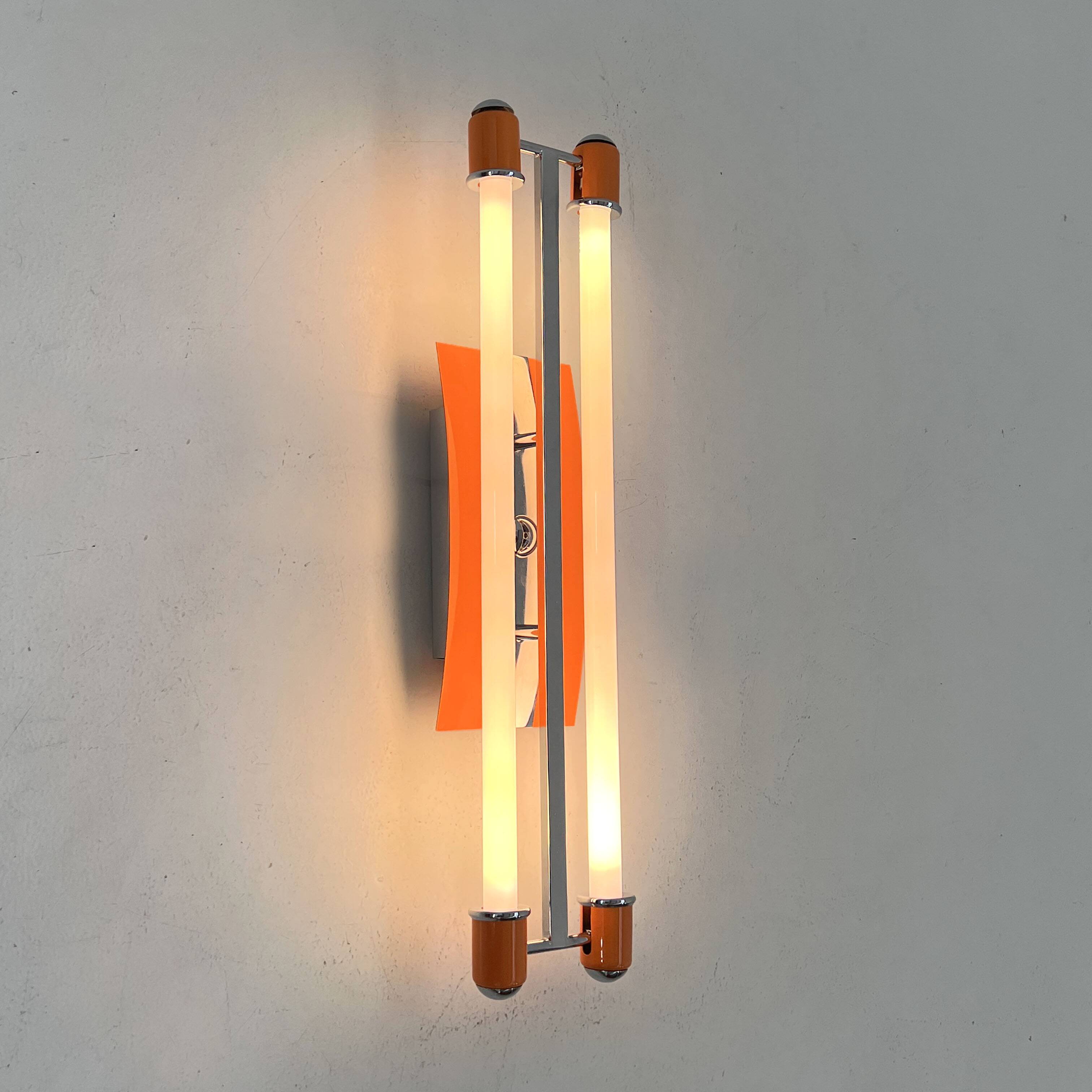 Neon Orange Wall Light, 1990