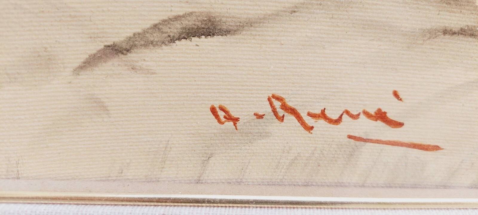 Oil painting on canvas Flowers - signed A. RENÉ 50x70 Cm 60s/70s