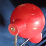 Lampe de bureau vintage design rouge articule souple ancien industriel