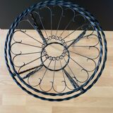 Side table wrought iron flower decoration