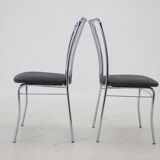 1970s Set of 6 Italian Dining Chairs in Bouclé Fabric