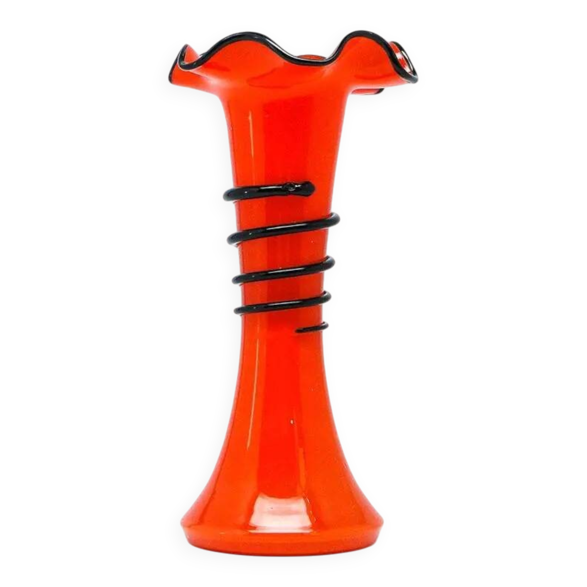 Tango vase, Art Deco, glass, Kralik, Czechoslovakia, 1930s