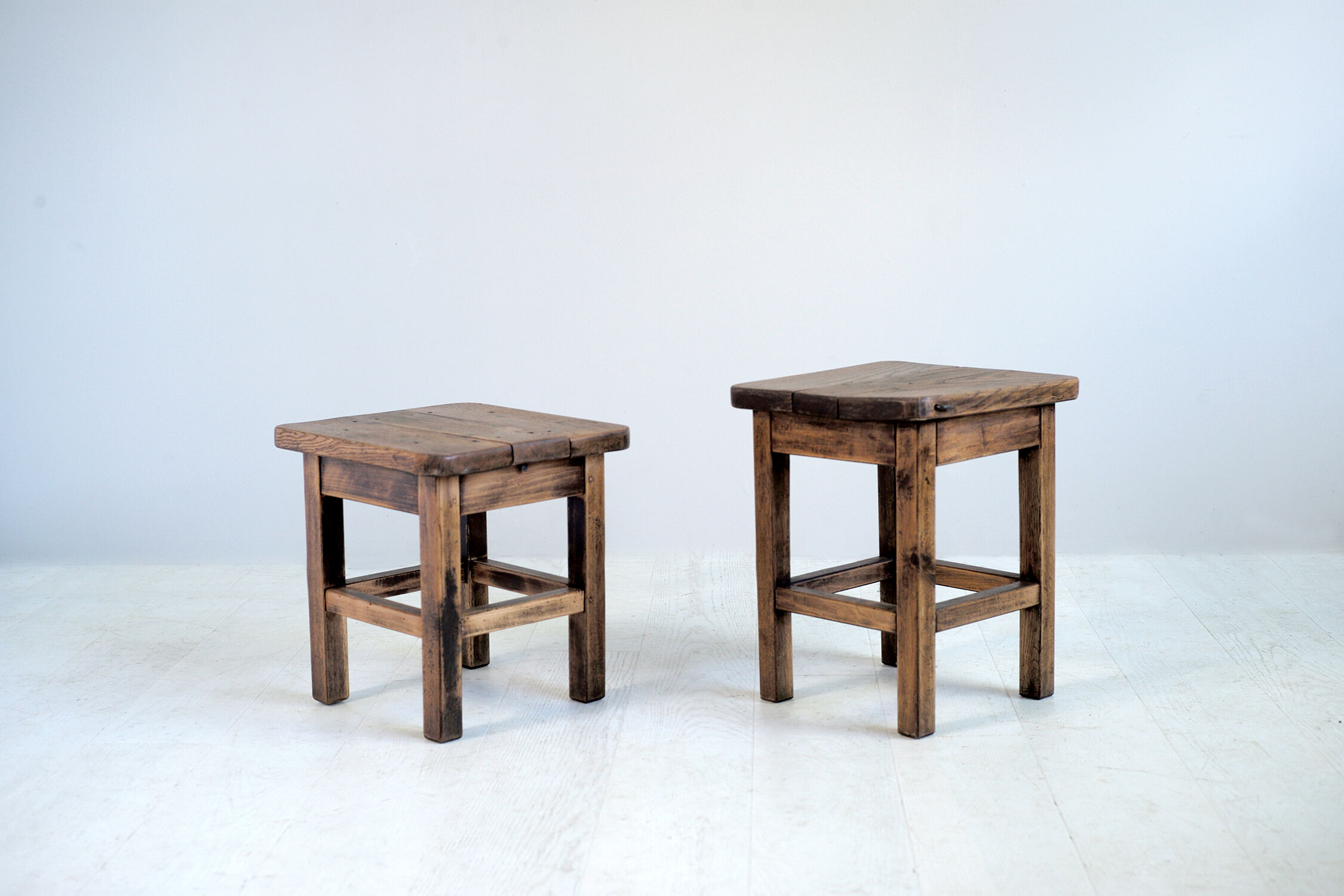 Paire de tabourets de maquignon, France 1950