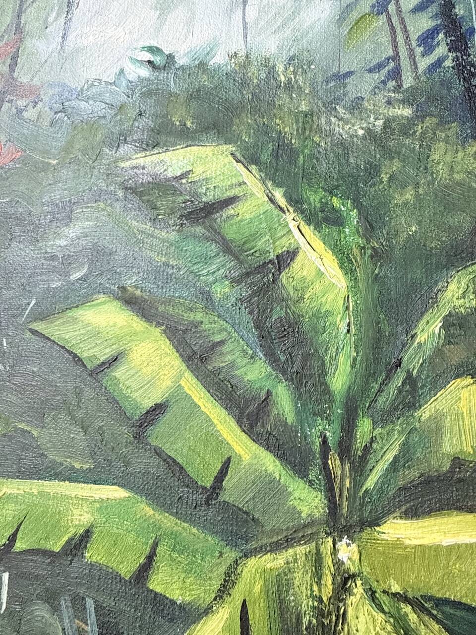 Framed oil painting "forest"