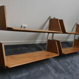 4 wooden wall shelves from the 1950