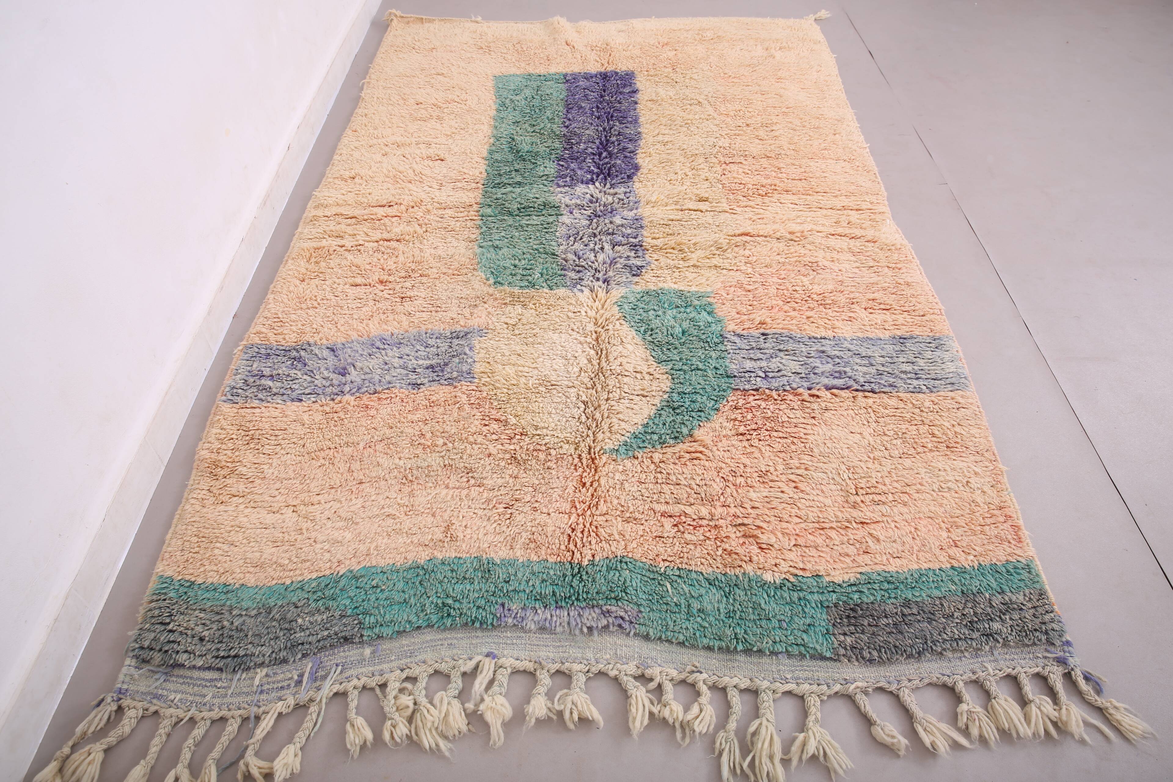 Peach Boujaad Rug 165 x 265 cm - Berber Wool Rug - Moroccan Rug Handmade