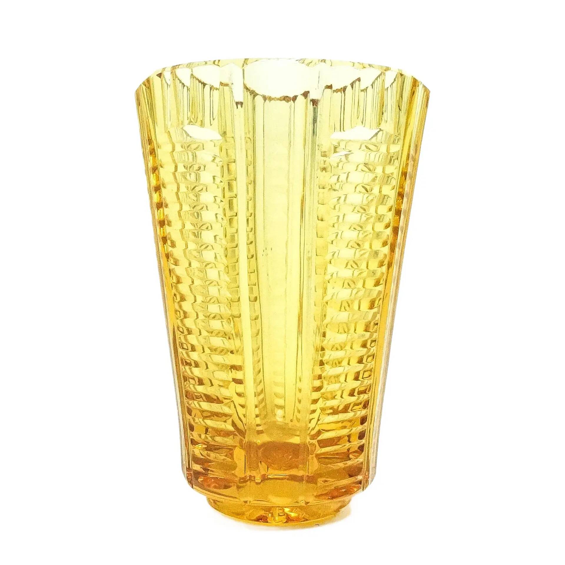 Art Deco vase, crystal, Bohemia, Czech Republic, 1930s