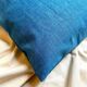 Coussin en coton bleu 40 cm
