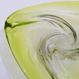 Mid-Century Crystal Art Glass Fruit Bowl from Val Saint Lambert, Belgium, 1960s