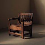 Alpine armchair in larch, 18th century