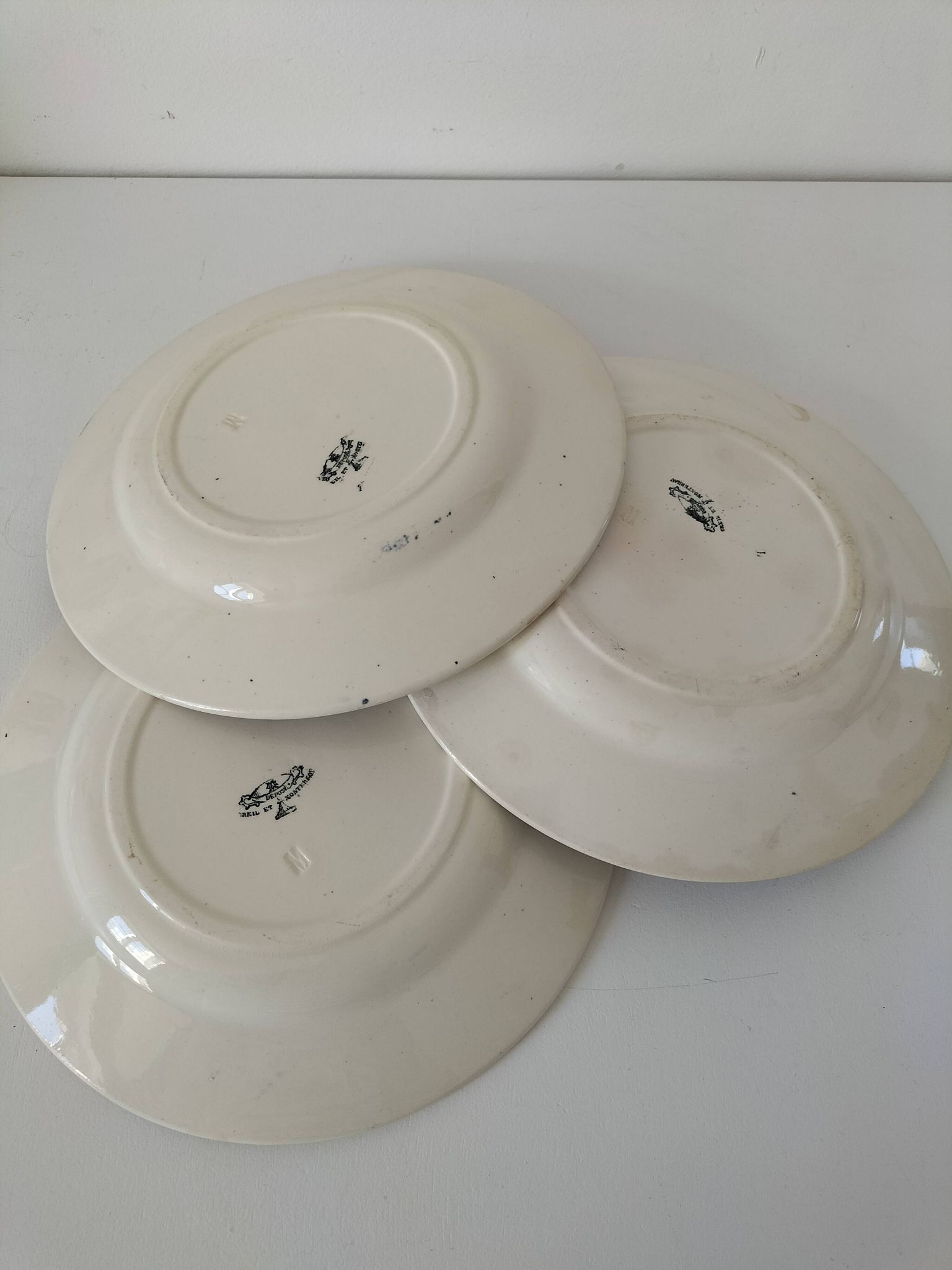 Assiettes Creil Montereau Modèle Linotte