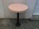 Table bistro foot metal tray formica light brown