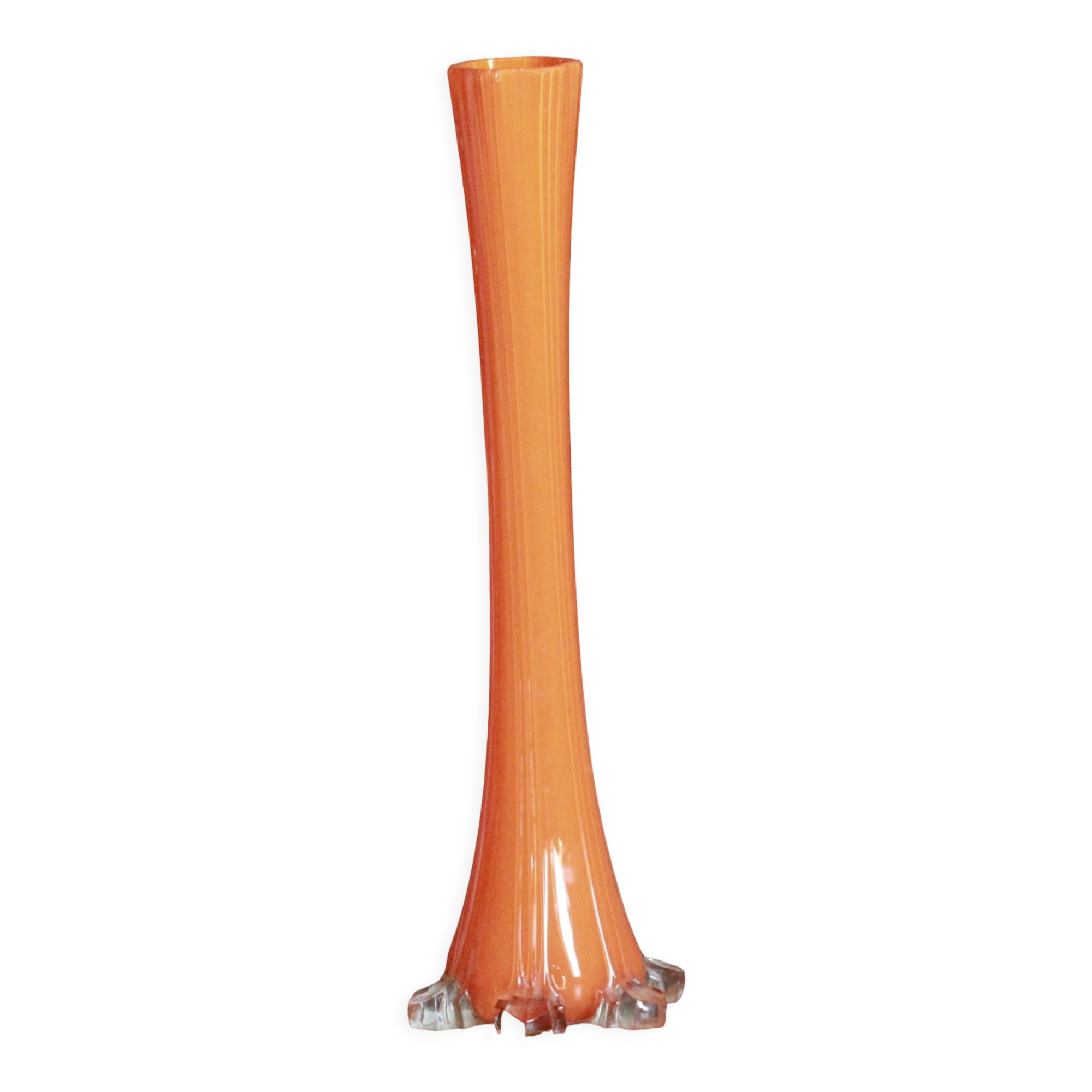Orange glass vase