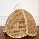 Suspension en rotin forme fleur vintage
