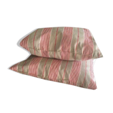 2 cushions canvas old bayadère
