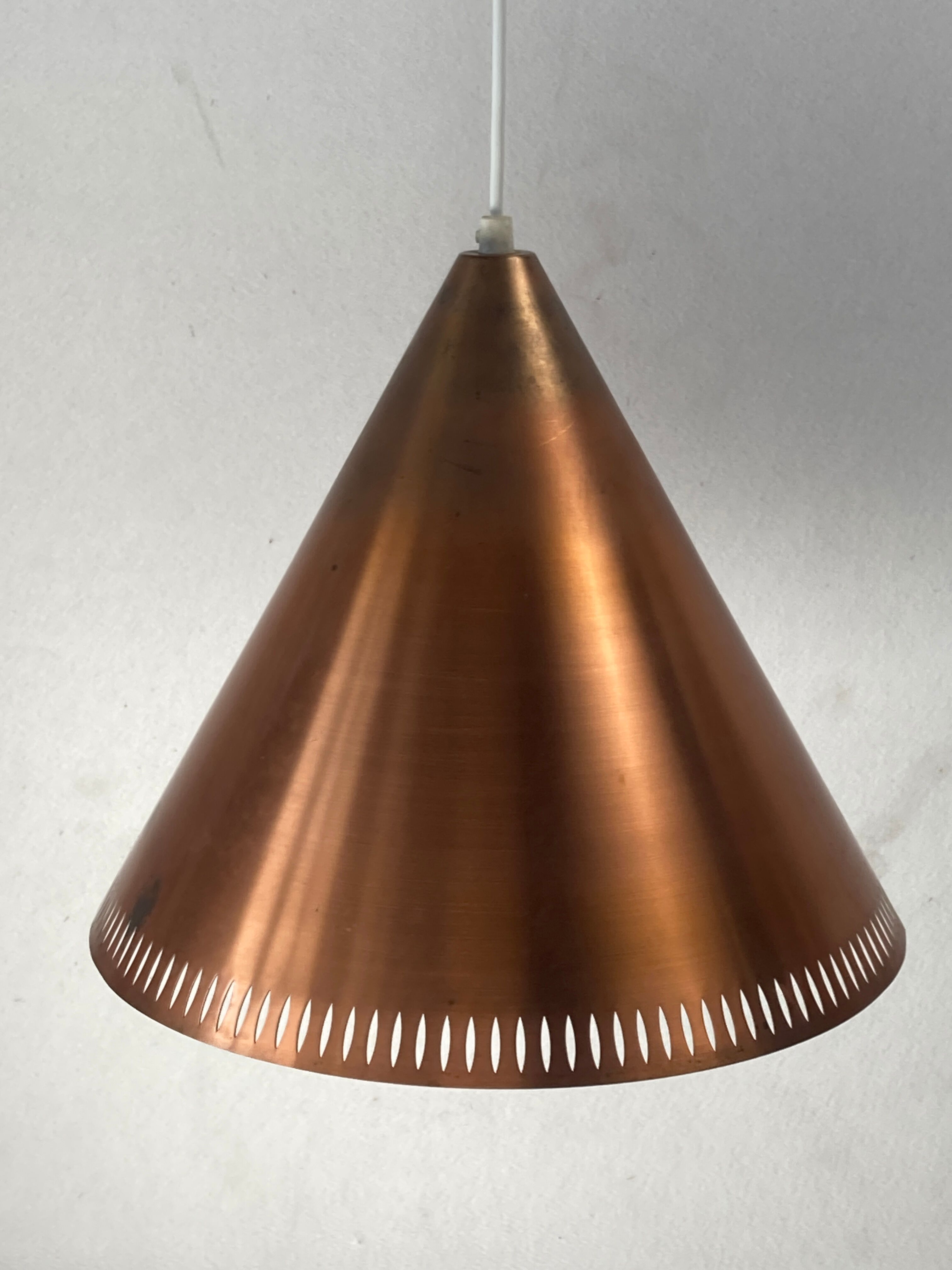 Perforated copper hanging pendant, Nordisk Solar, Denmark