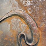 Open cast iron fireplace, Art Nouveau style