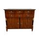 Biedermeier Chest in Walnut Veneer, Cherry, Gold Leaf & Brass, Austria, 1815
