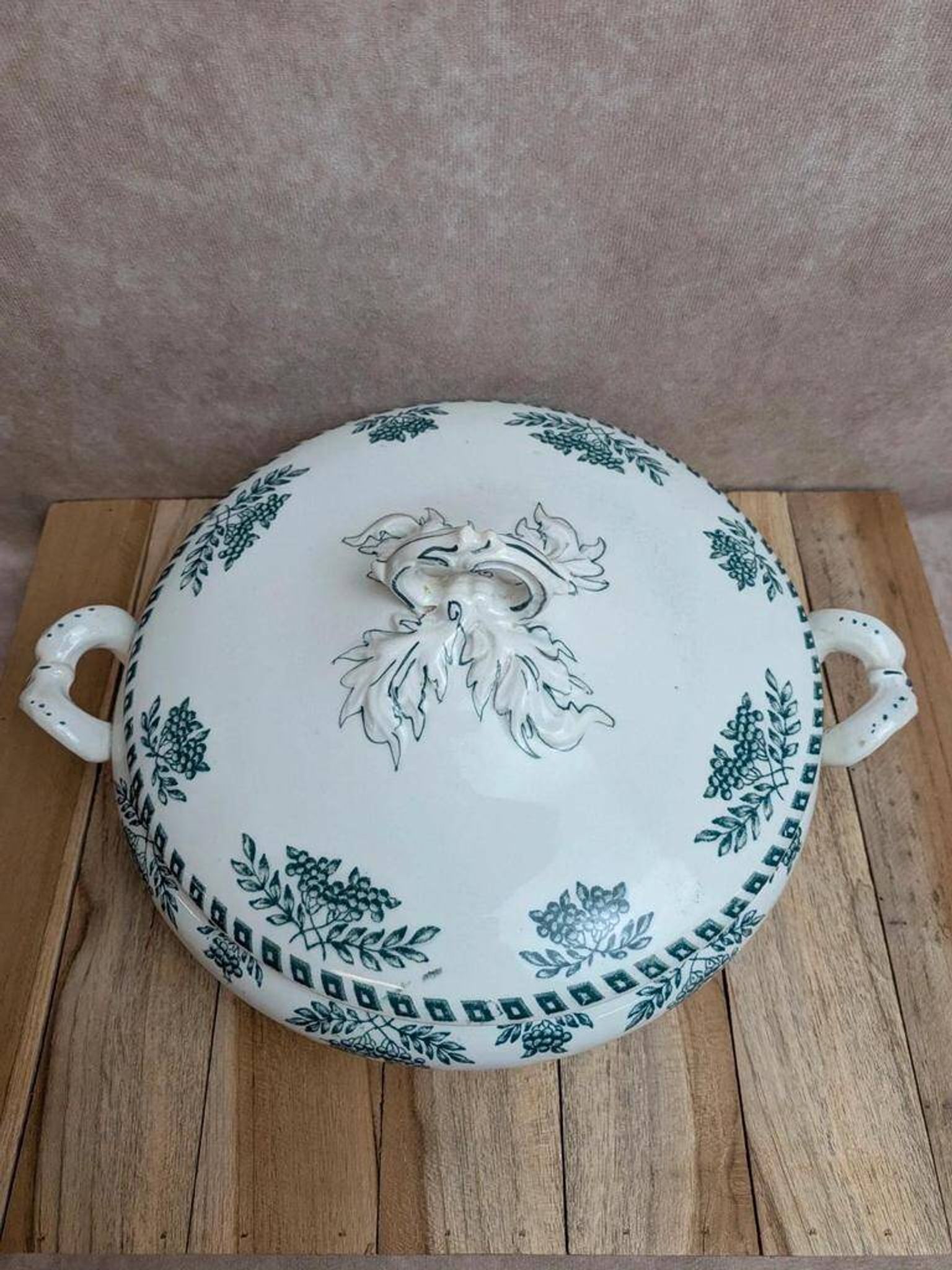 Old iron earth vegetable light – Onnaing pottery – Sorbier decoration