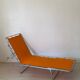 Orange and metal deckchair 1970