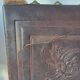 Pair of antique chairs in embossed leather, Henri II style.