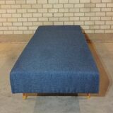 Rare multifunctional sofa/daybed with adjustable headrest 1960, restored