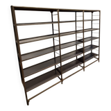 Old industrial metal shelf of 3 linear meters