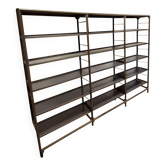 Old industrial metal shelf of 3 linear meters