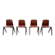 Set of 4 Galvanitas Thur-Op Seat Model S22 chairs from the 60s