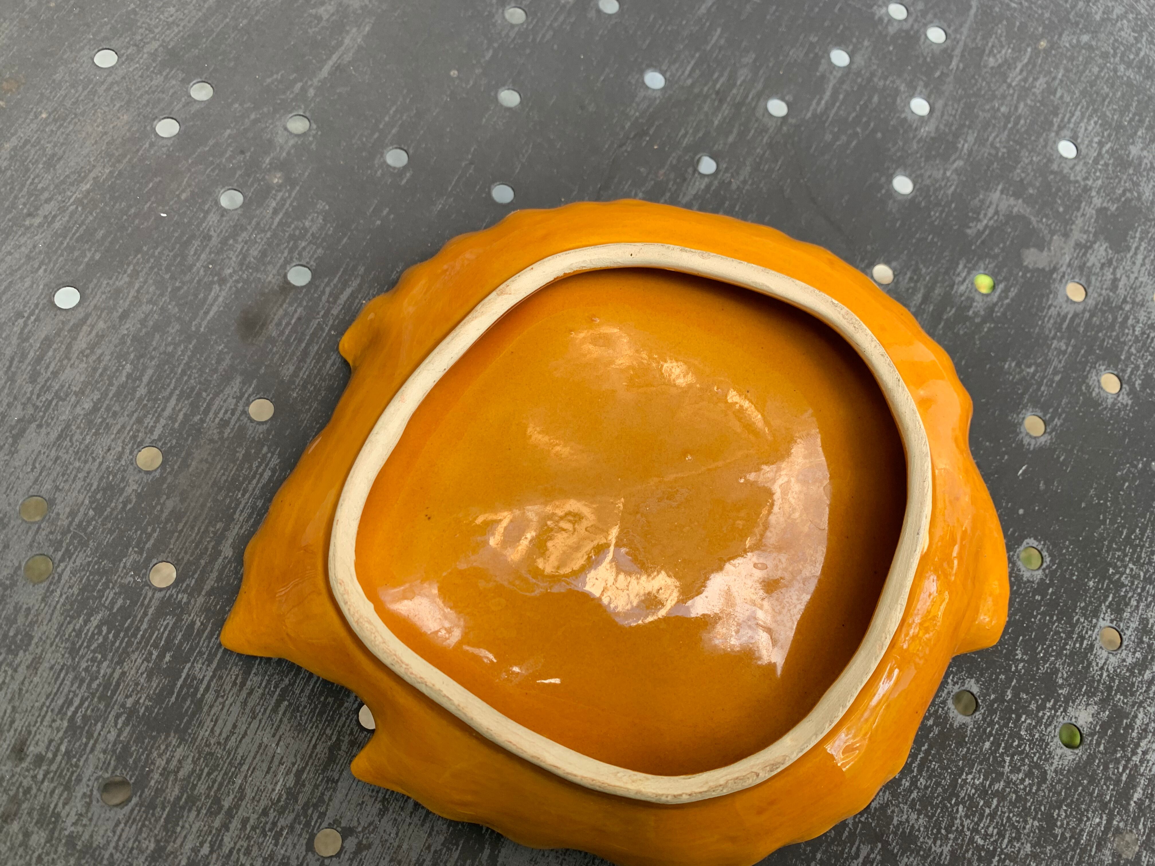 Empty pocket slurry ceramic enamelled ochre model vintage olives