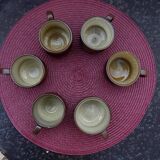Set of 6 stoneware coffee cups