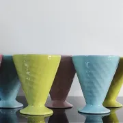 Coupes à glace vintage en céramique