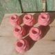 Rose button candle holders set of 6