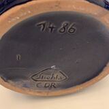 Strehla 1970 blue ceramic vase