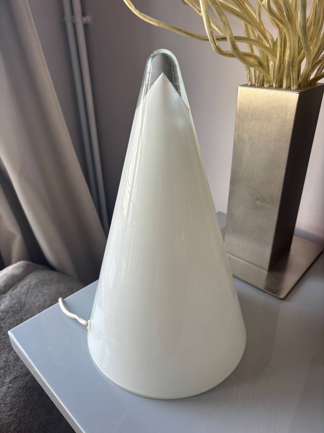 Vintage white opaline lamp teepee habitat