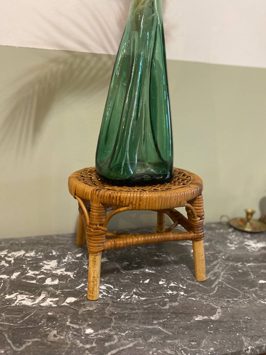 Rattan plant holder