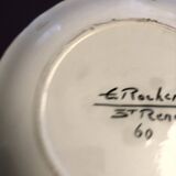 Round earthenware plate by Emile Rocher