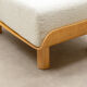 Set of 2 bent plywood and bouclé chairs 70s.