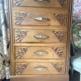 Commode semainier old era Art Deco in Walnut renovated