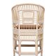 Set vintage Chippendale Brighton Pavilion rattan chair and table 1960s