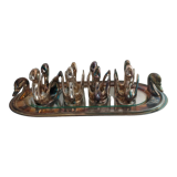 Silver metal foie gras set