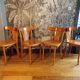 Set 4 chaises de bistrot en bois courbé