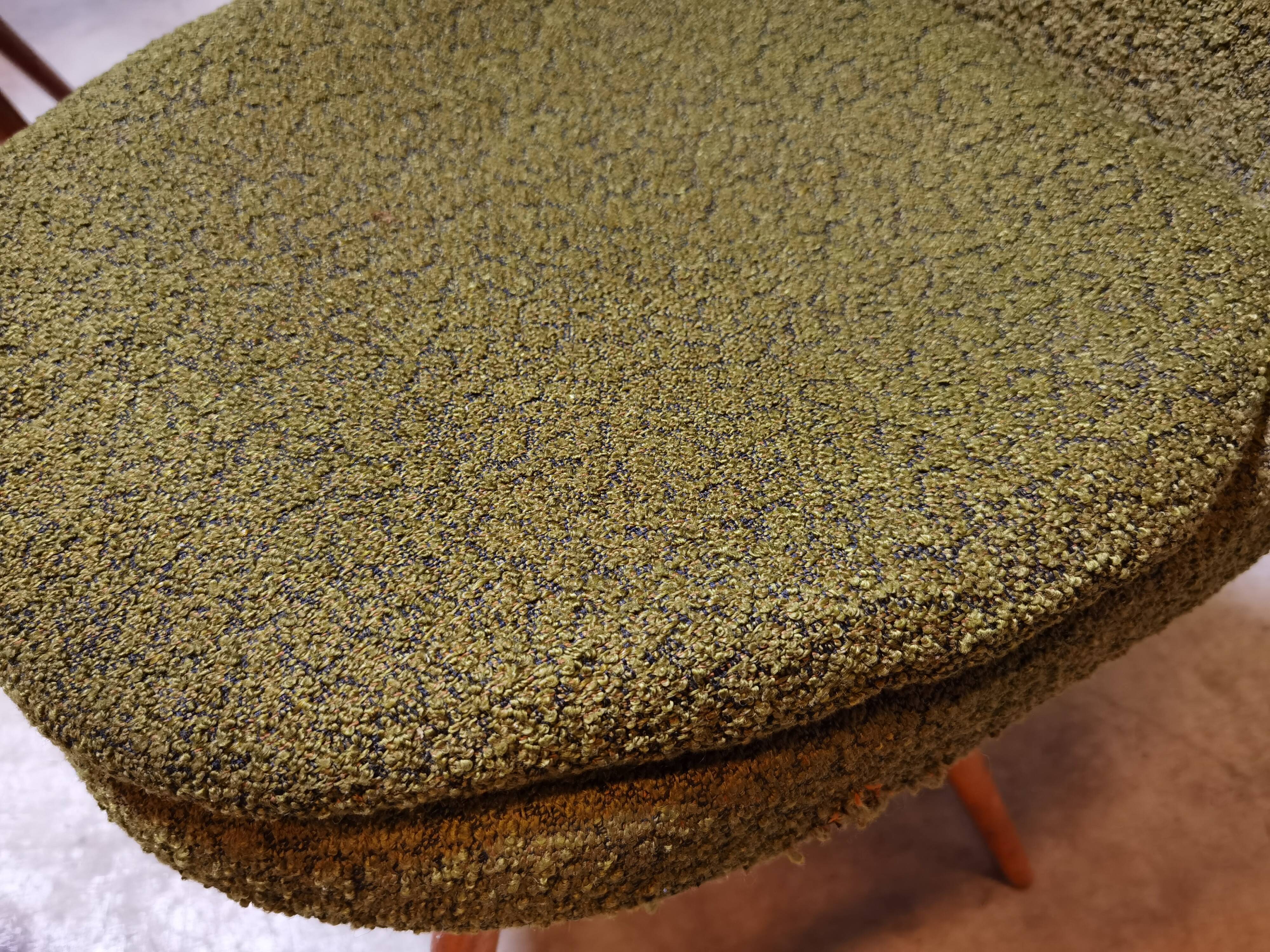 Suite of 4 chairs by Miroslav Navratil Wood resin and fabric Year 60