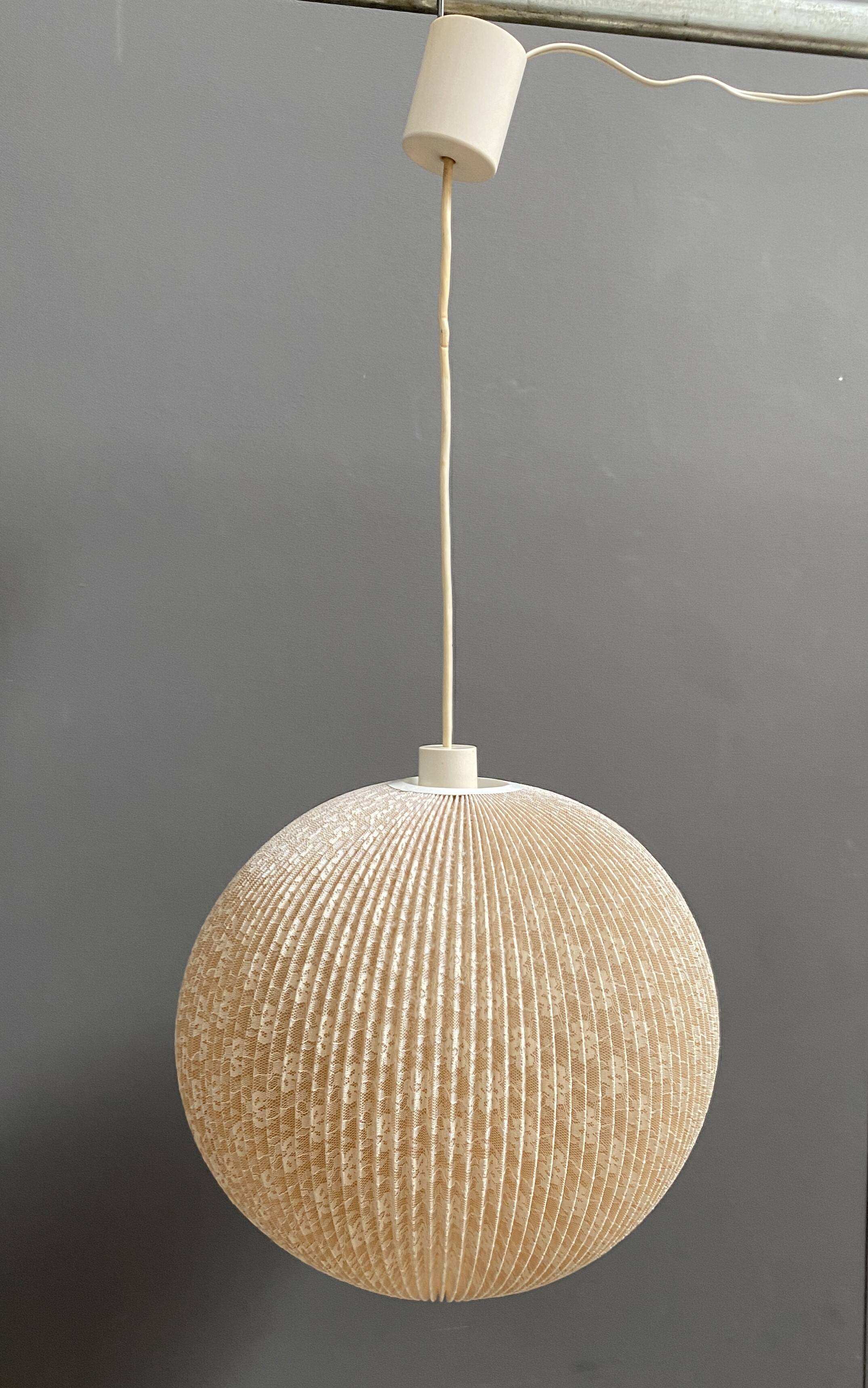 Plisee round hanging lamp 1960s